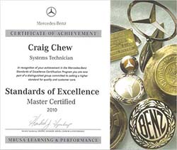Standards of Excellence Master Certified 2010 | Elite Mercedes