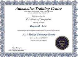 Automotive Training Center - Certificate | Elite Mercedes
